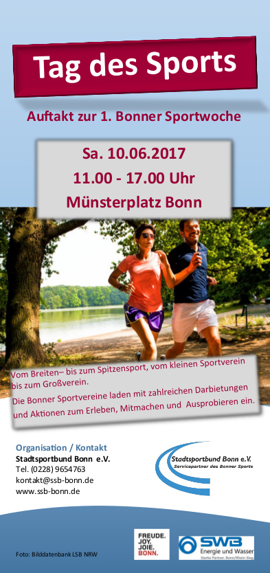 Plakat Tag des Bonner Sports 2017